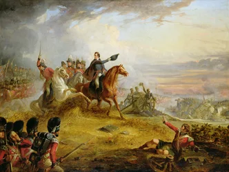 Ein Vorfall in der Schlacht von Waterloo im Jahr 1815